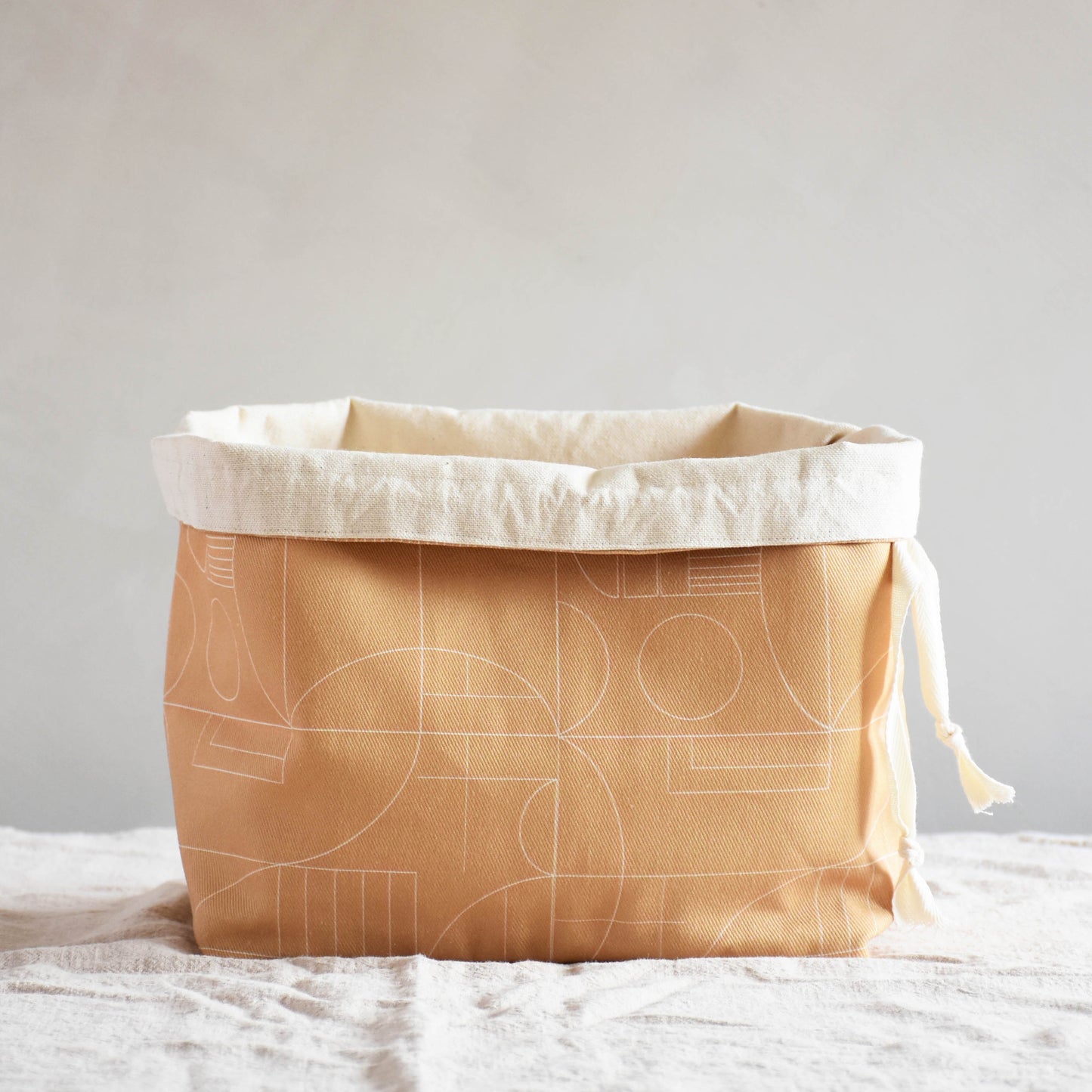 Canvas storage basket - Modern geometric