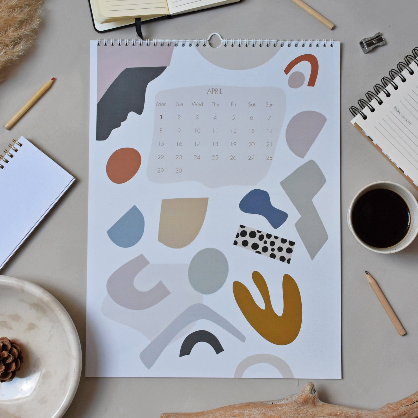 Wall Calendar 2024- Geometric shapes