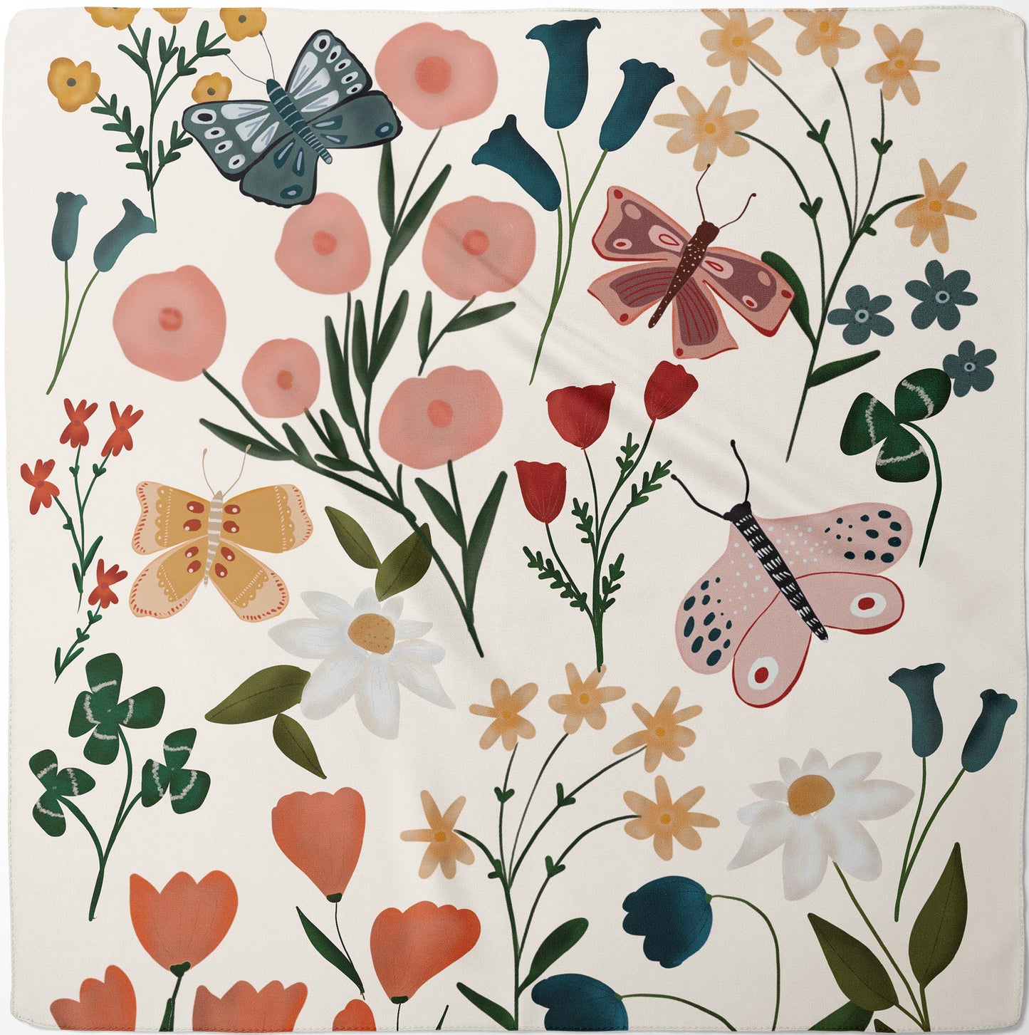 Butterflies and flowers