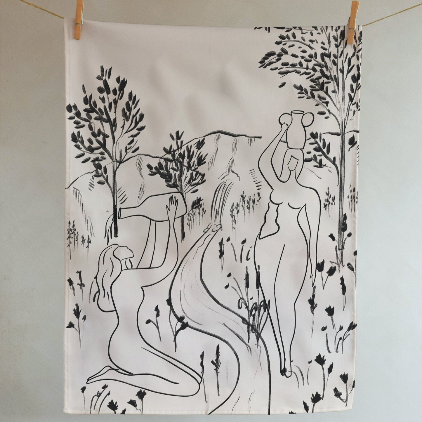 Kitchen towel - Whispers of the River