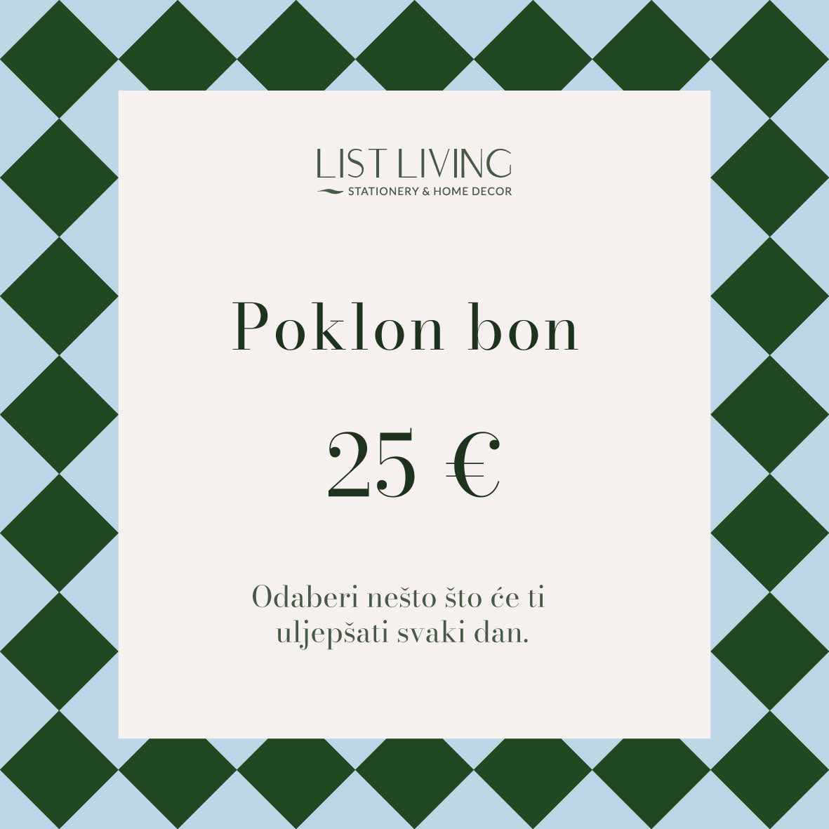 Poklon bon List Living - 25 €