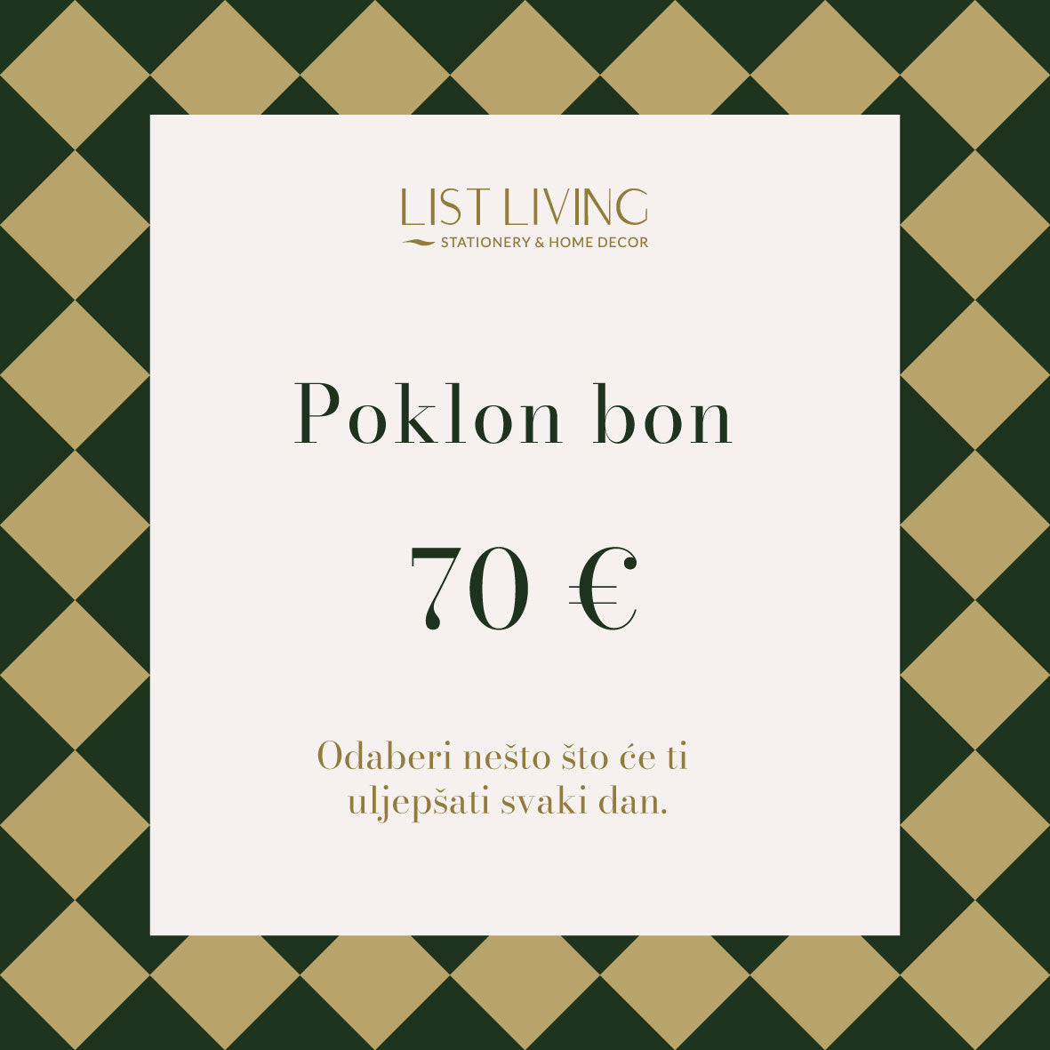 Poklon bon List Living - 70 €