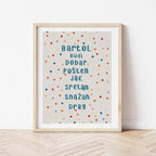 Personalizirani dječji art print - Dots no.1
