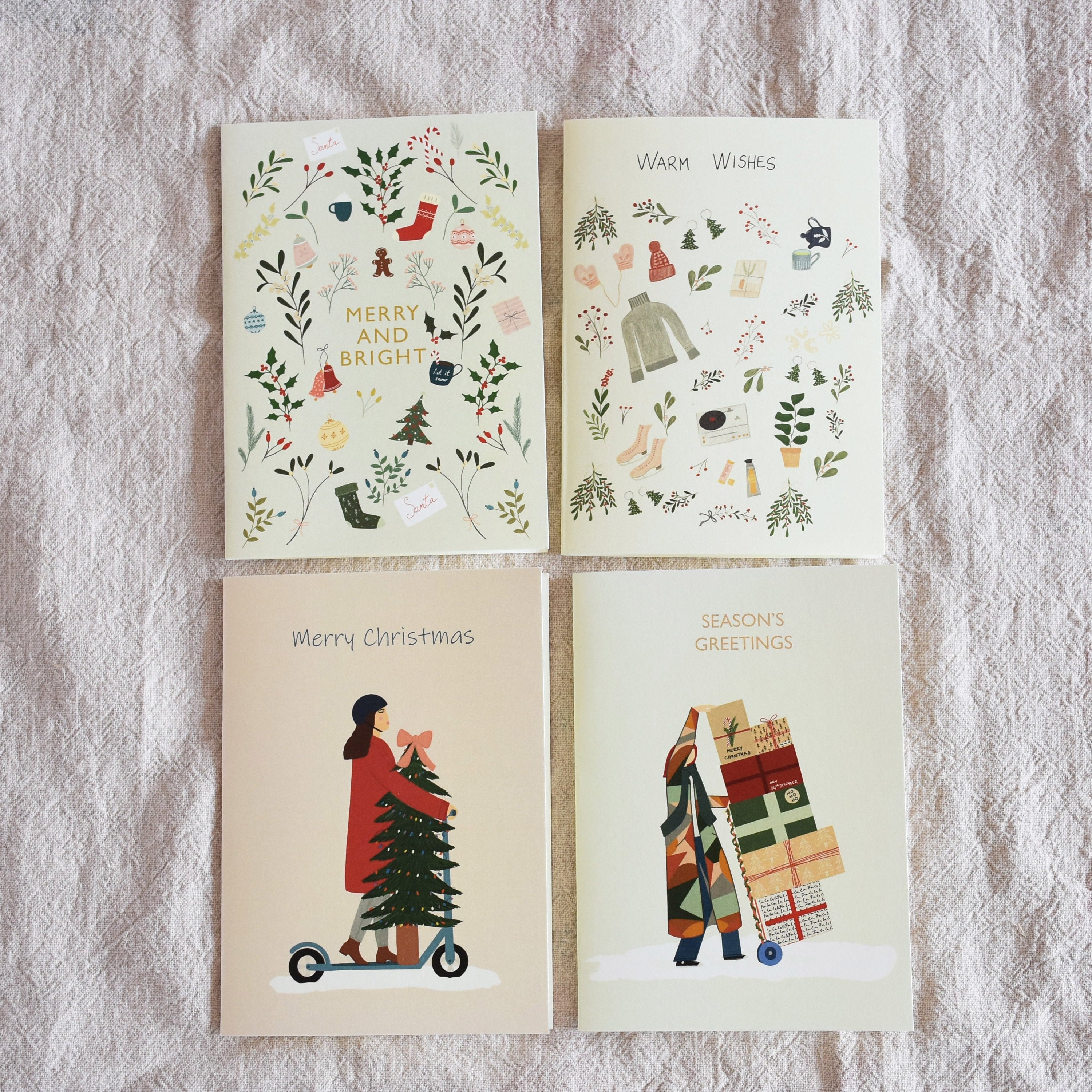 Christmas Greeting Card Set (Pack of 4)