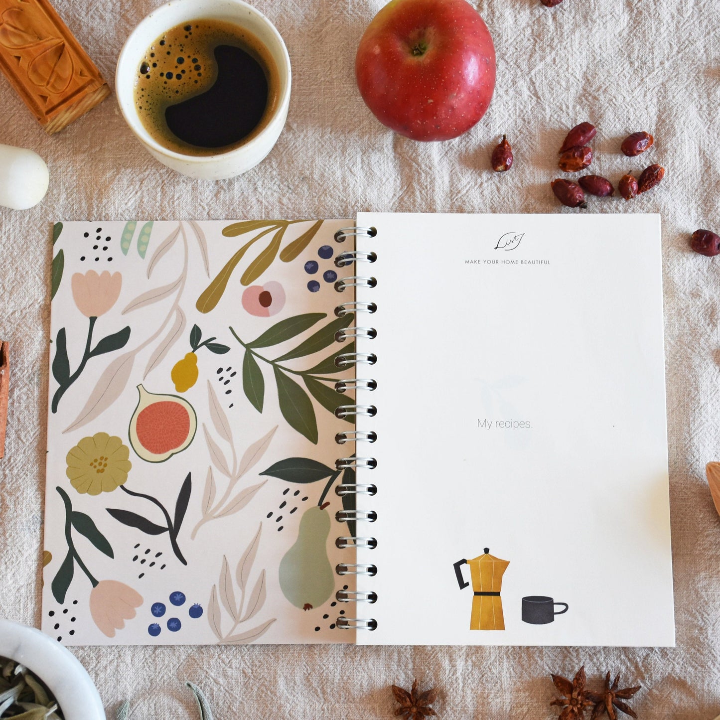 Floral recipe notebook - eng.