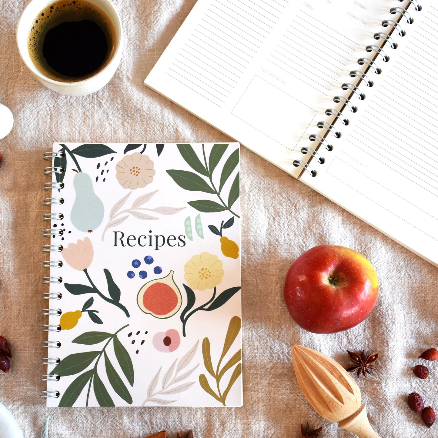 Floral recipe notebook - eng.