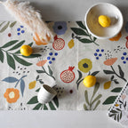 Table runner -Fruits and flowers
