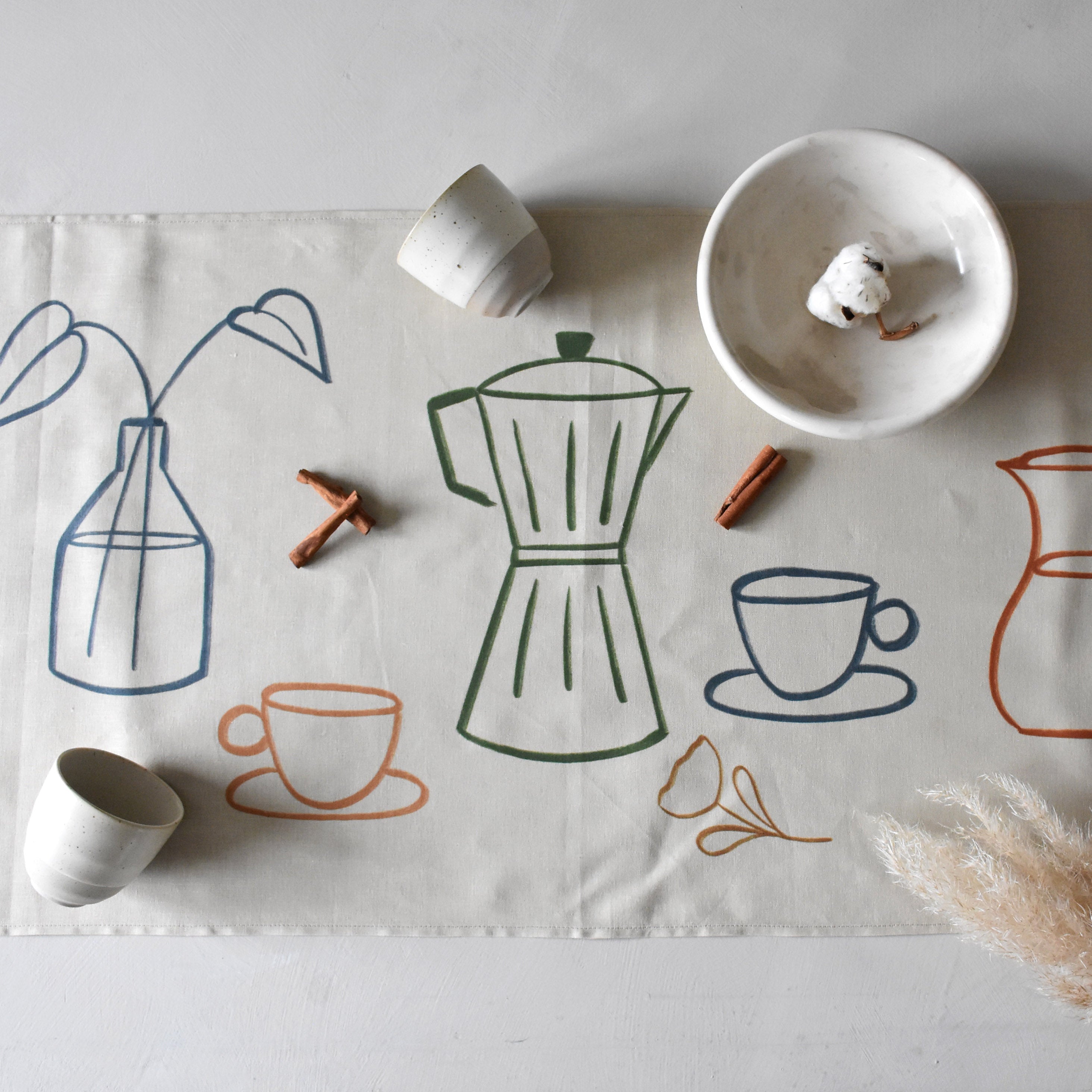 Table runner -Coffee