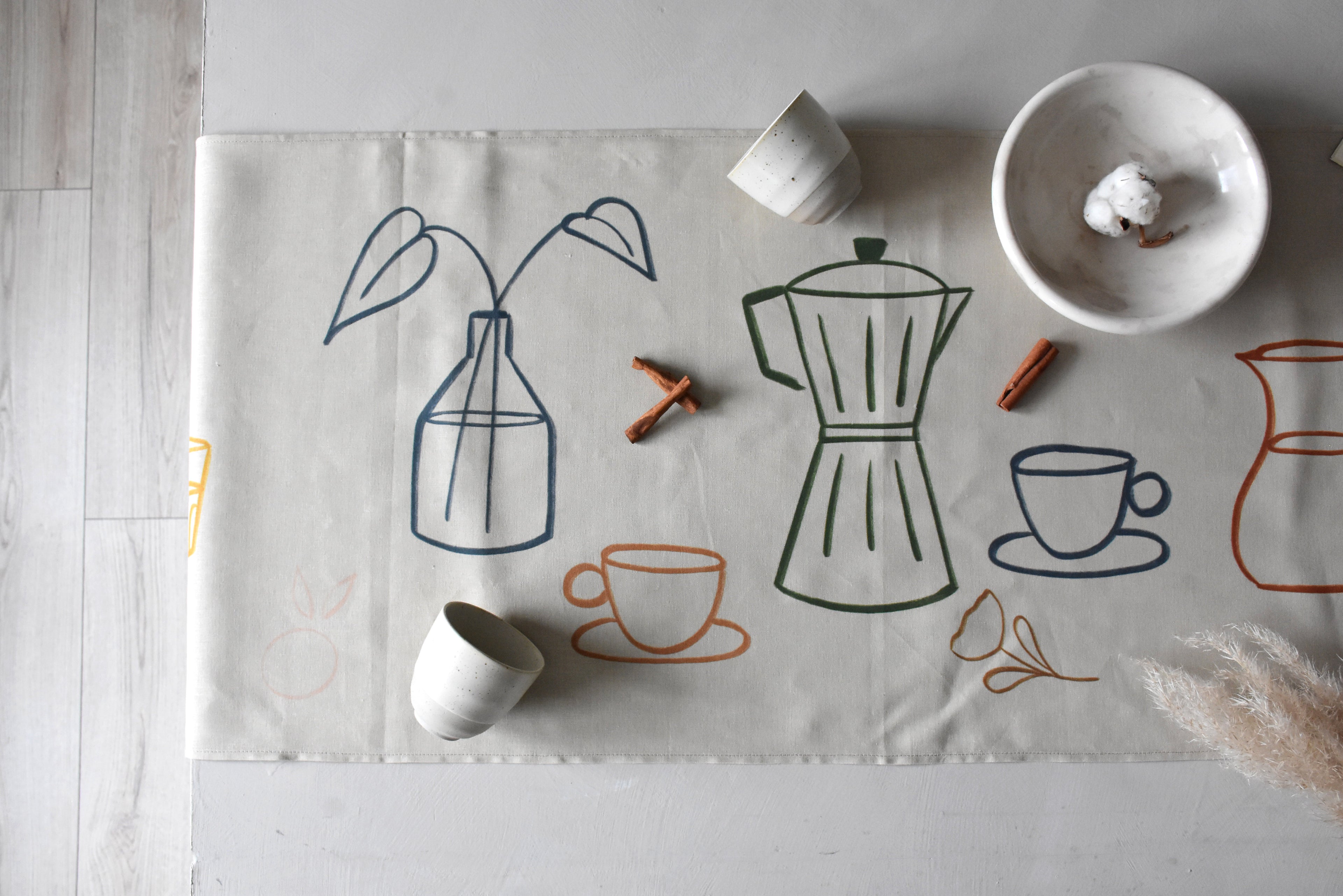Table runner -Coffee
