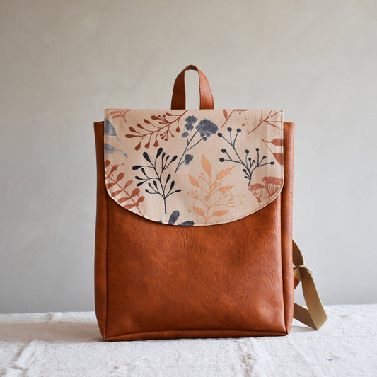 Backpack - Early bloom in earth tones