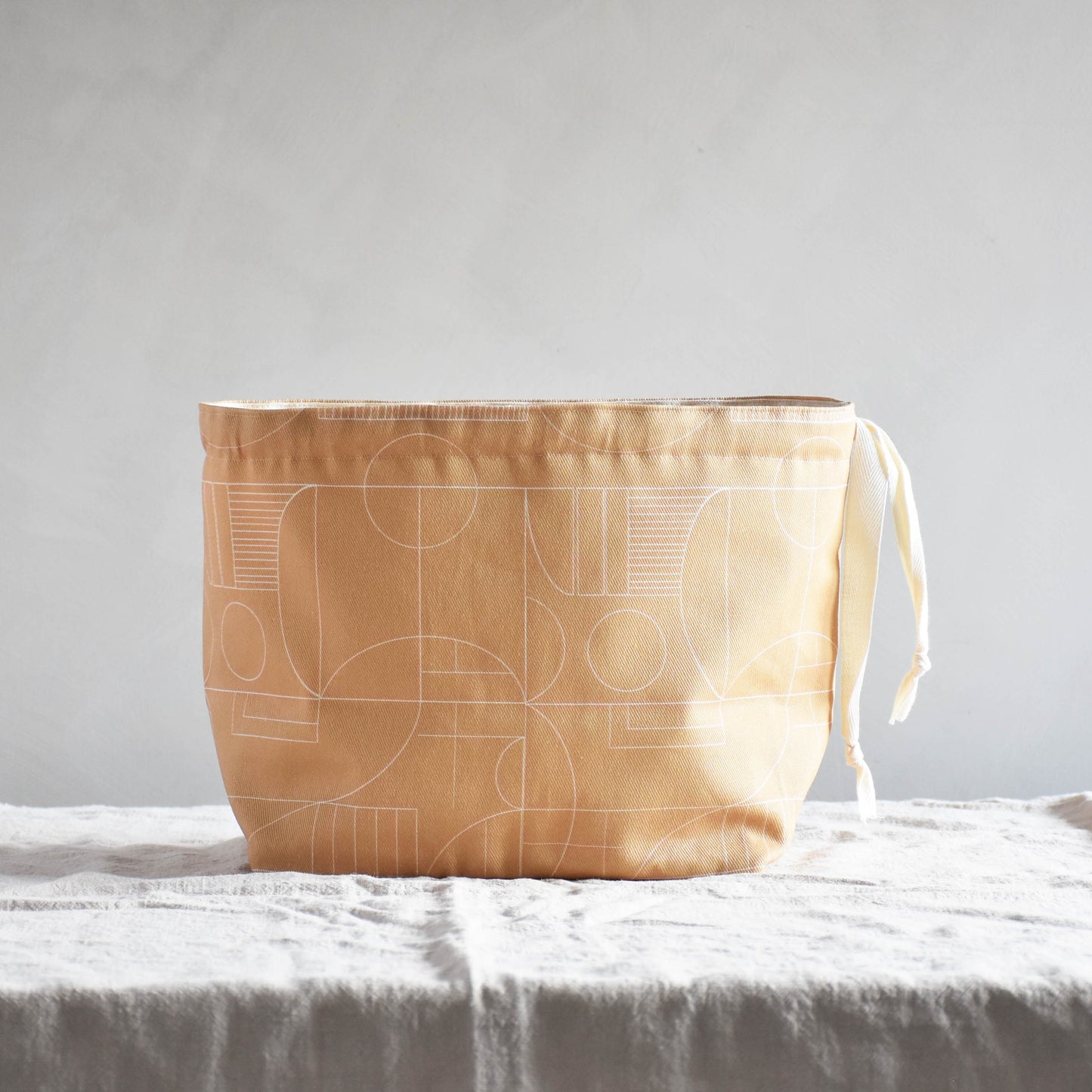 Canvas storage basket - Modern geometric