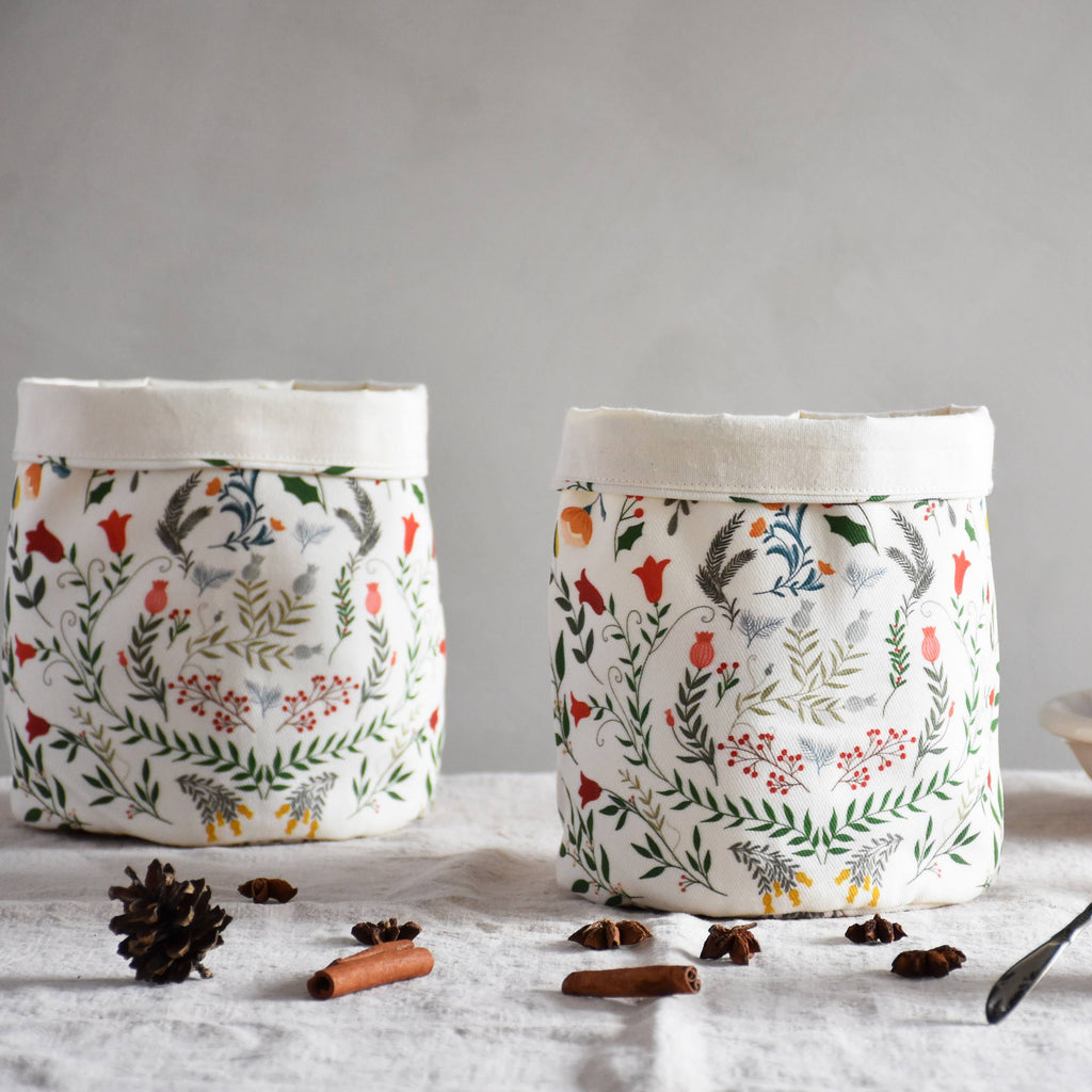 Storage basket -  Botanical Christmas