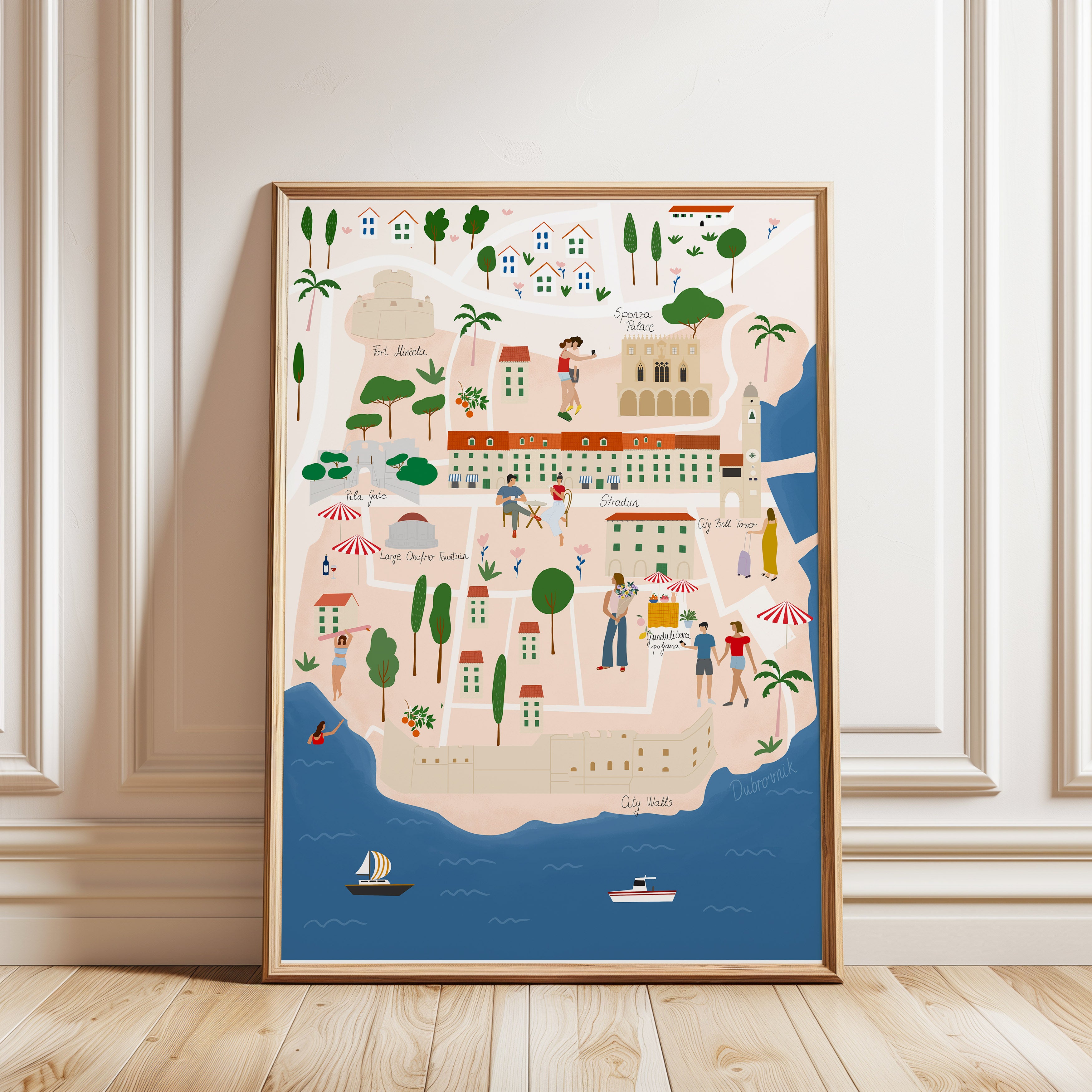 Dubrovnik illustrated map