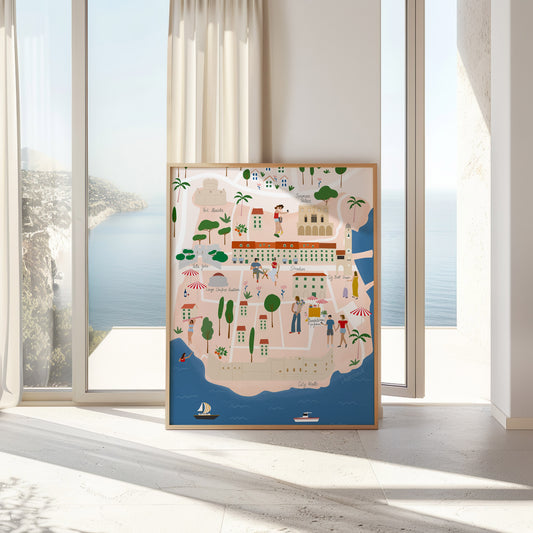 Dubrovnik illustrated map