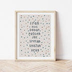 Personalizirani dječji art print - Dots no.6