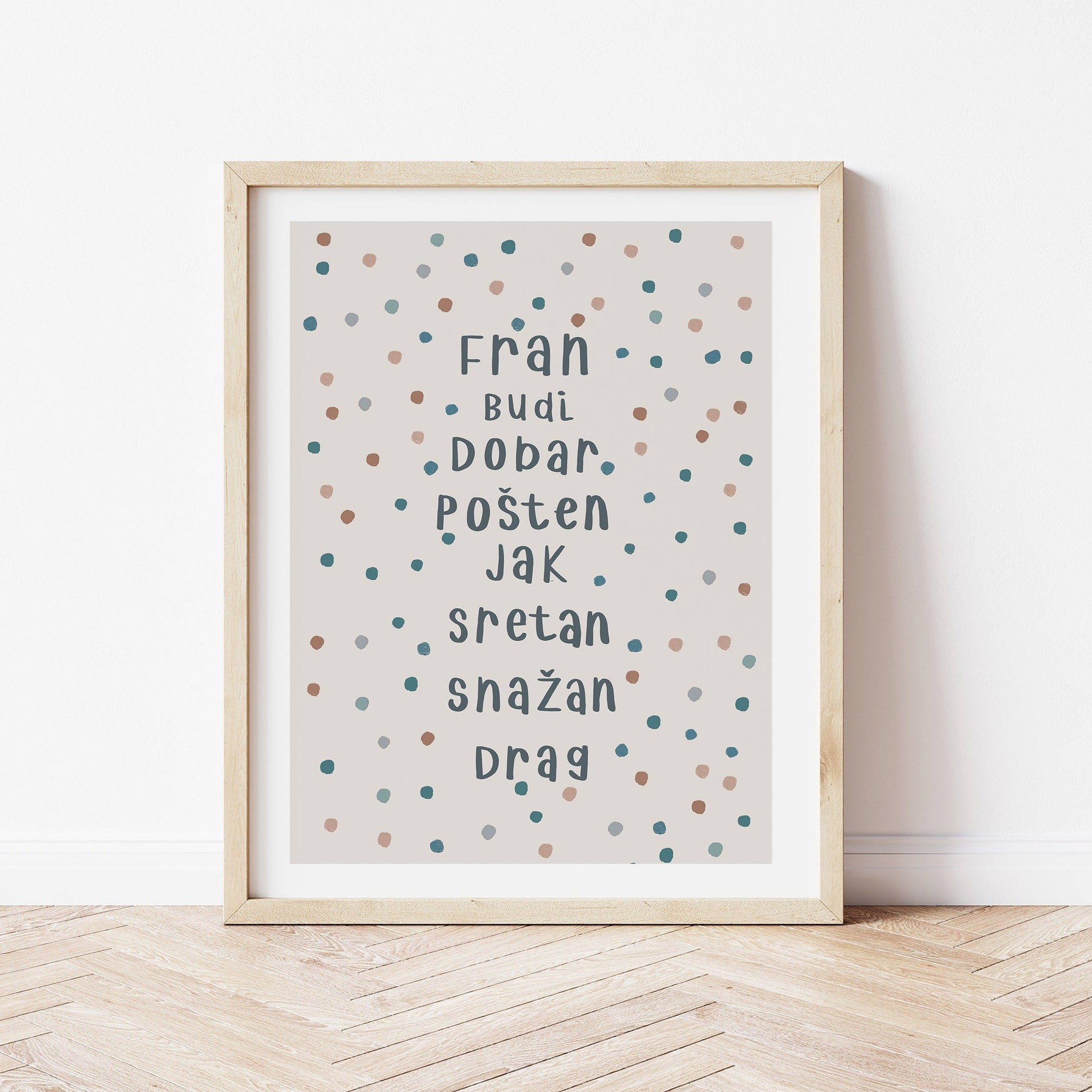 Personalizirani dječji art print - Dots no.6