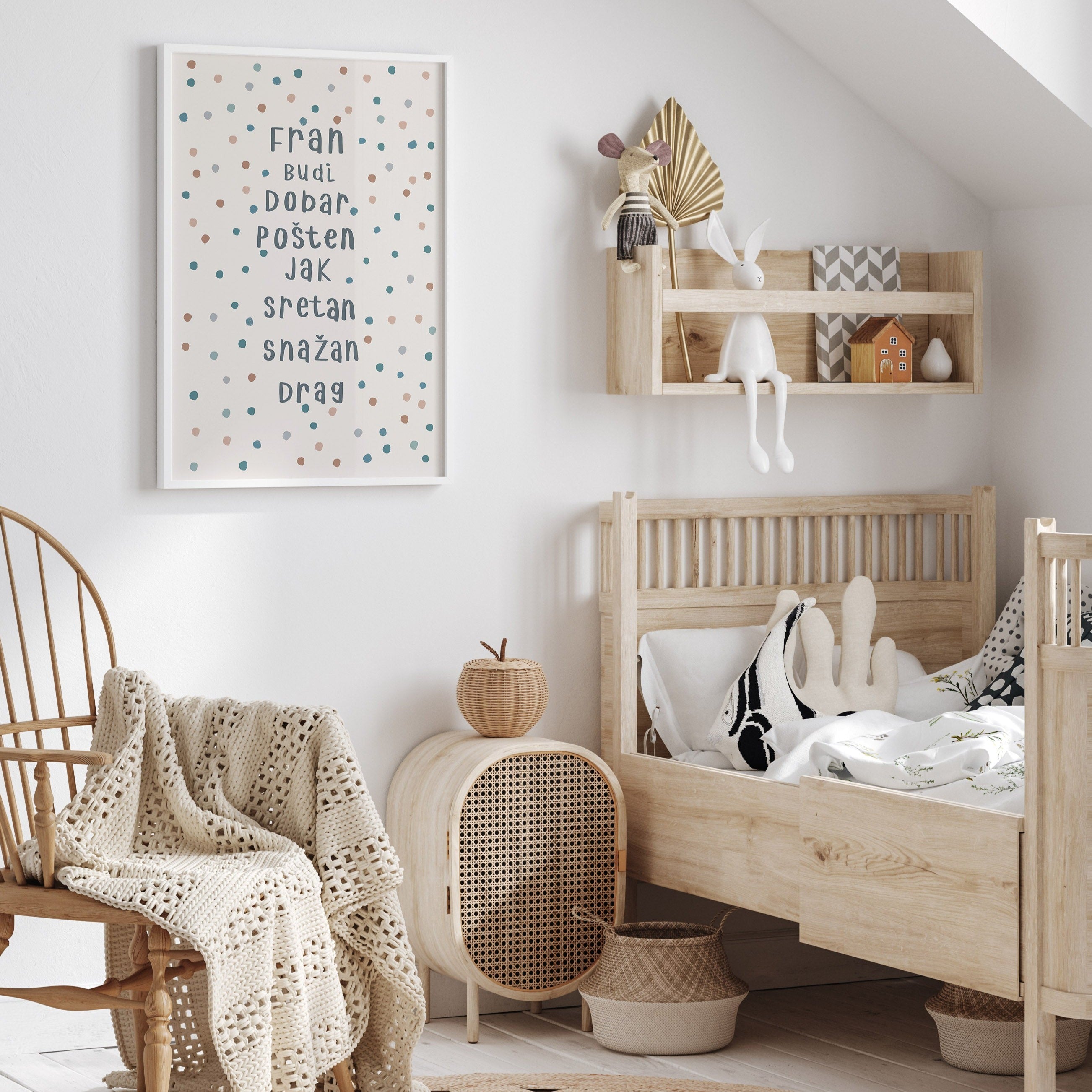 Personalizirani dječji art print - Dots no.6