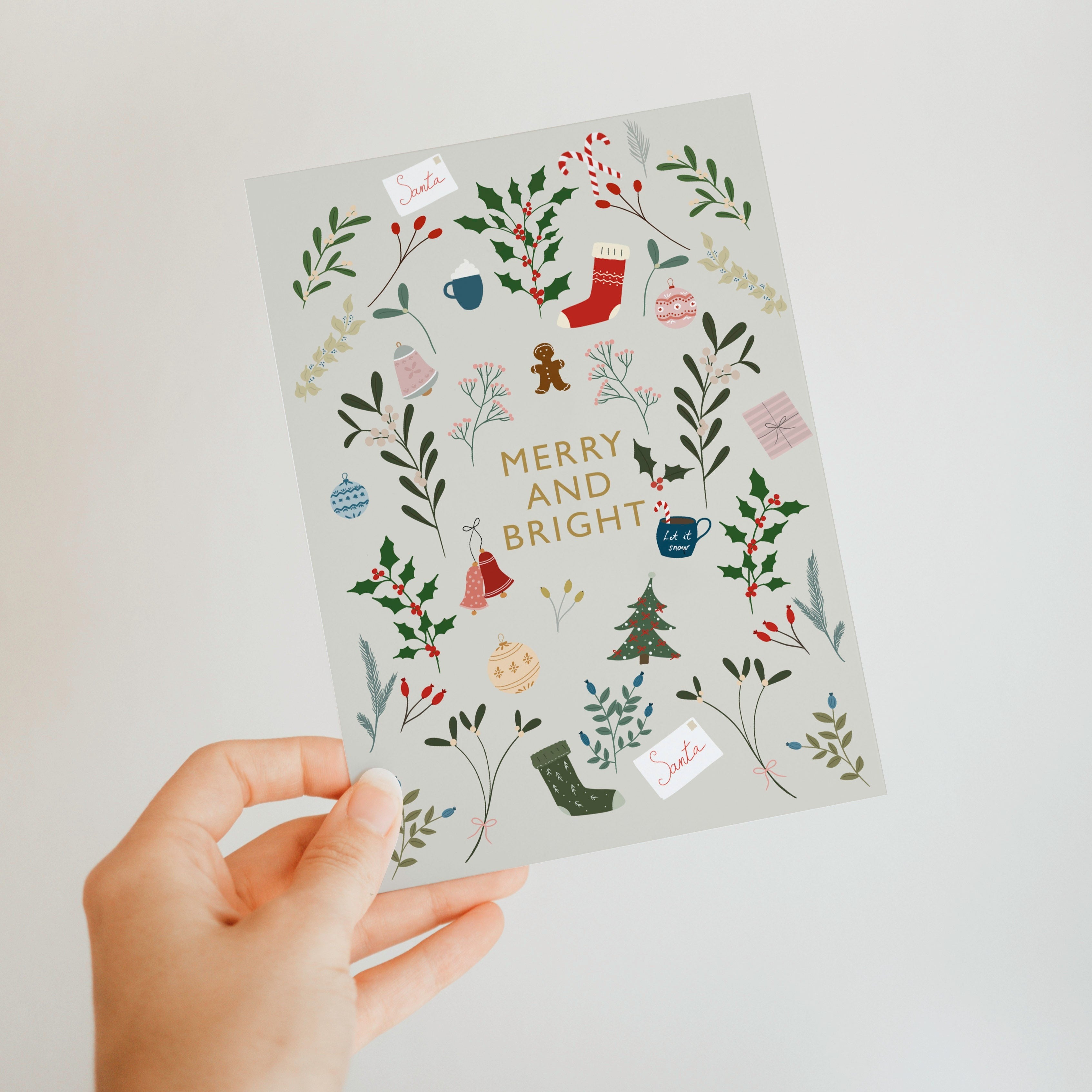 Merry and Bright Holiday Card