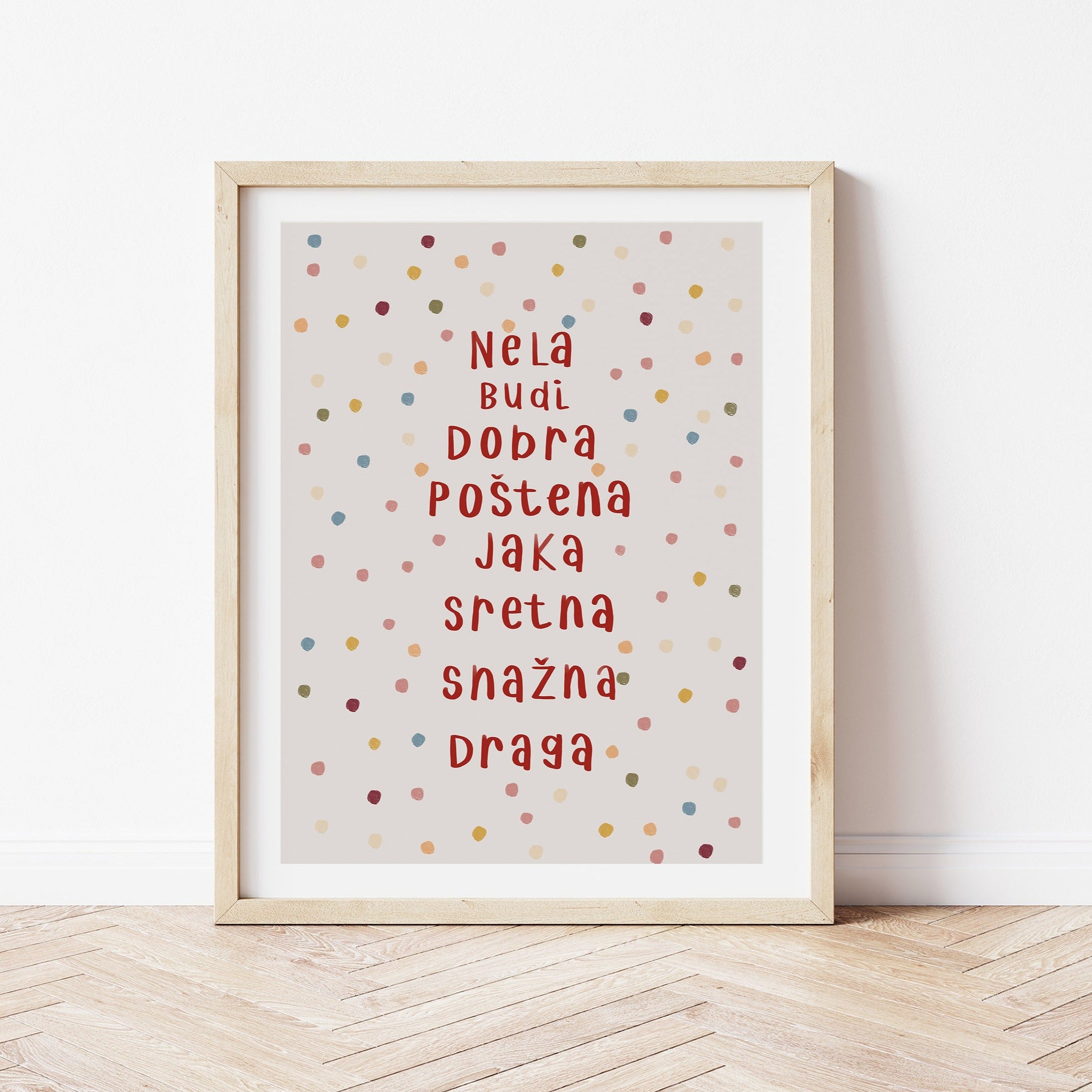 Personalizirani dječji art print - Dots no.2