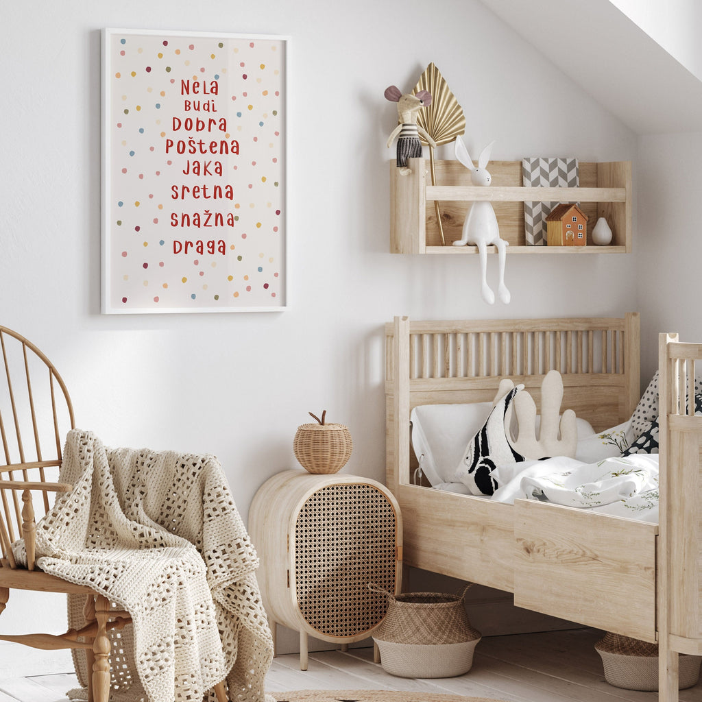 Personalizirani dječji art print - Dots no.2