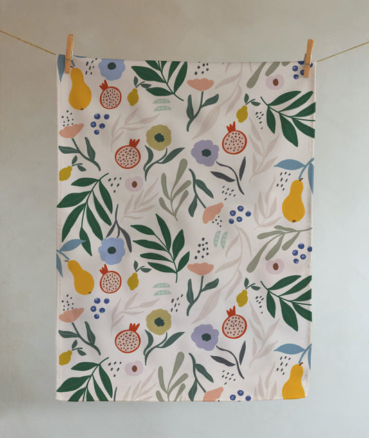 Kitchen towel - Fruits and flowers