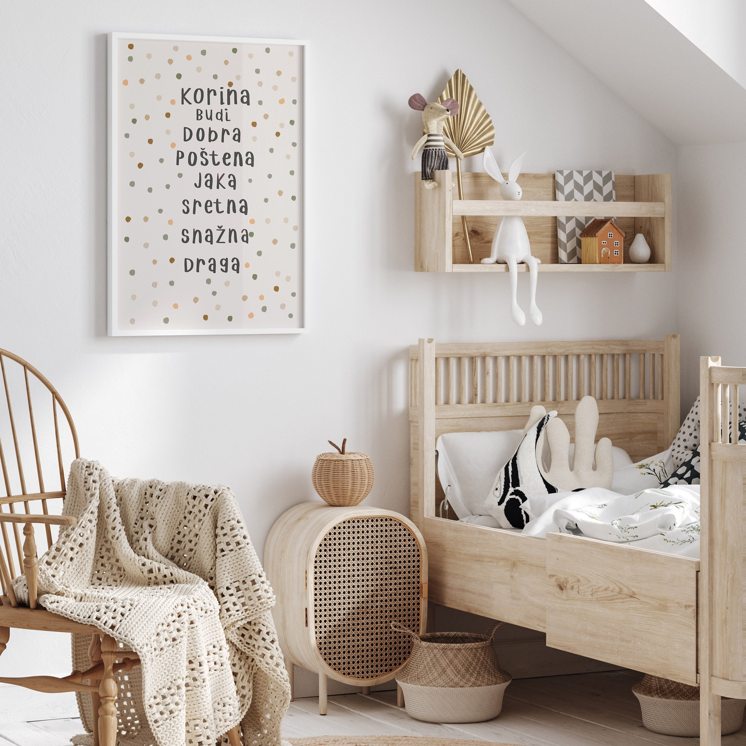Personalizirani dječji art print - Dots no.3