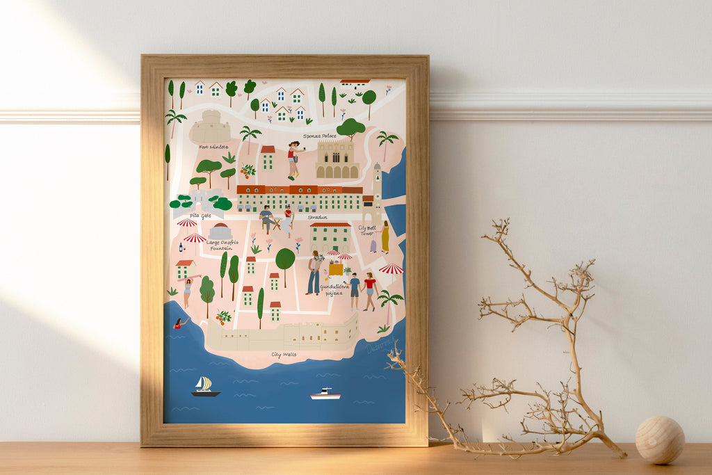 Dubrovnik illustrated map