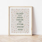 Personalizirani dječji art print - Dots no.8