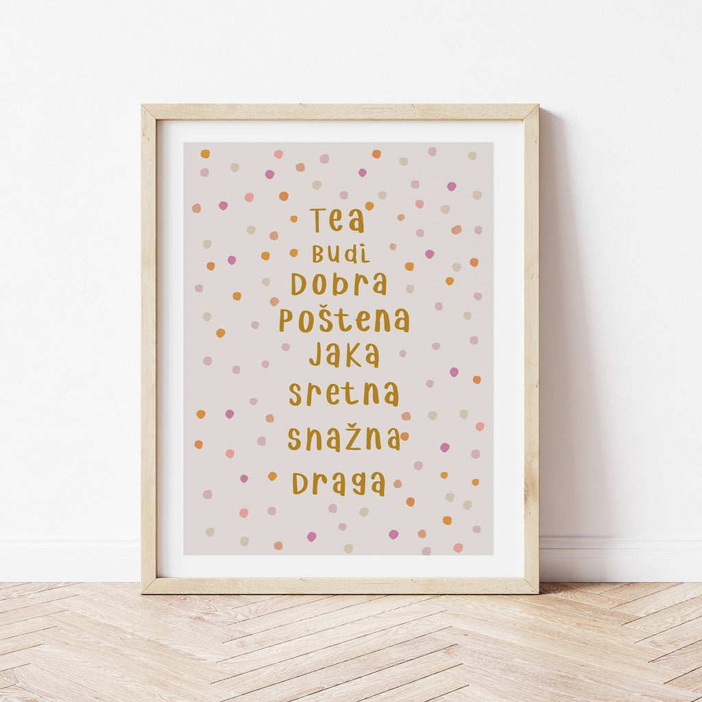 Personalizirani dječji art print - Dots no.5