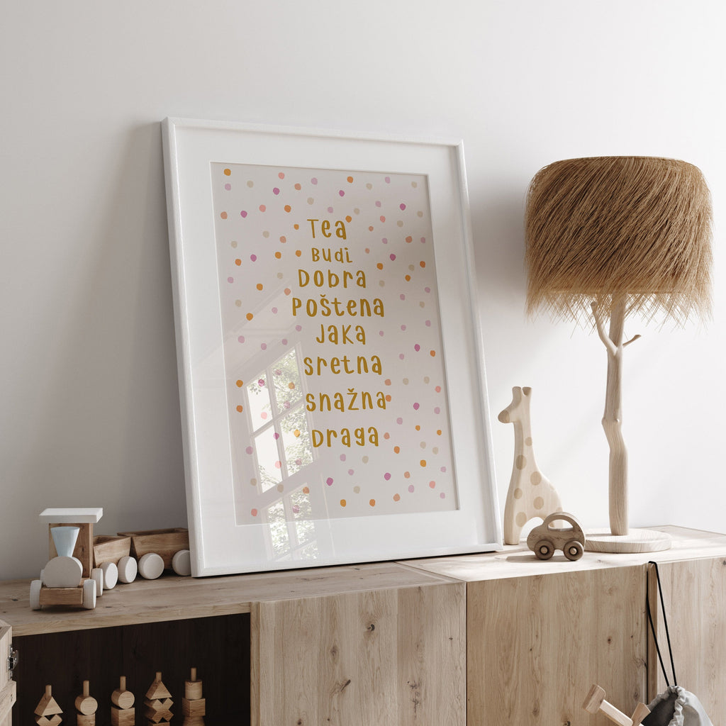 Personalizirani dječji art print - Dots no.5
