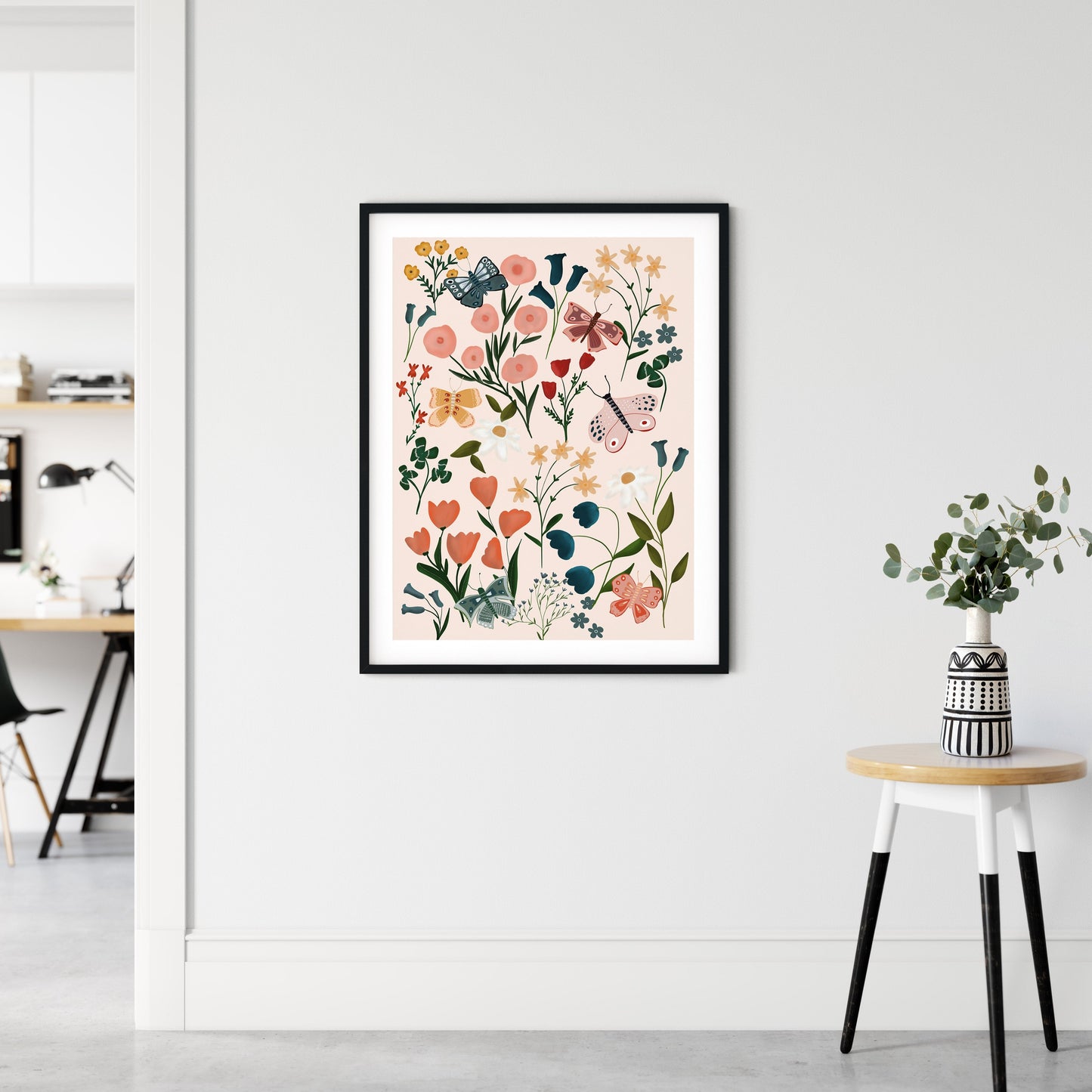 Butterflies and flowers print - listliving