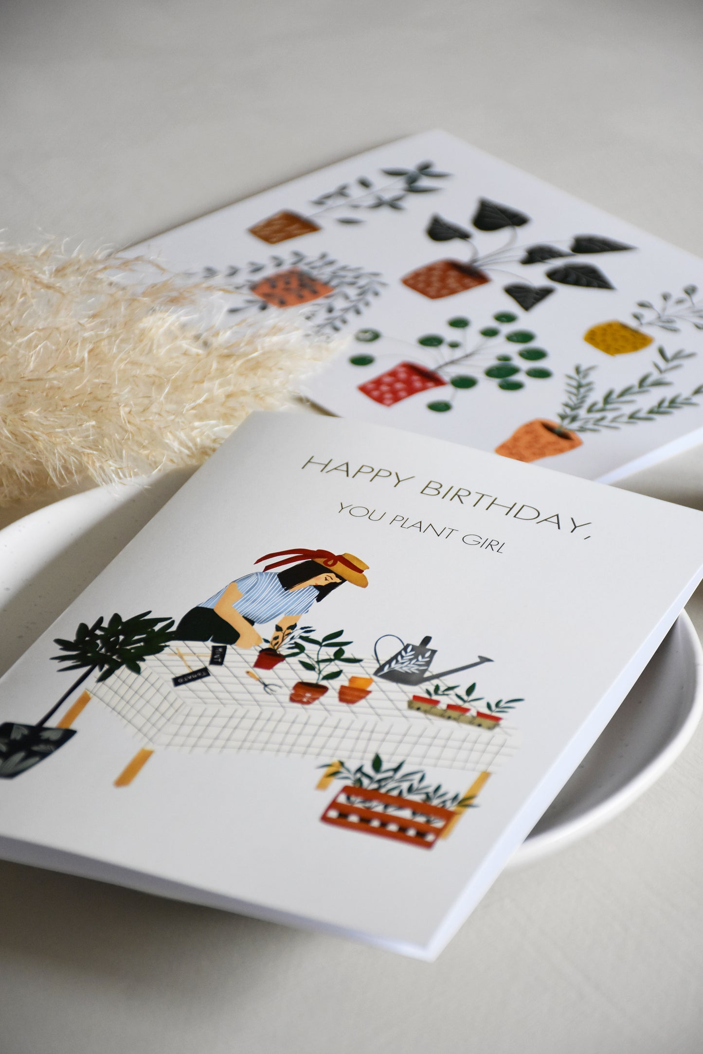 Greeting card -  Happy Birthday, you plant girl