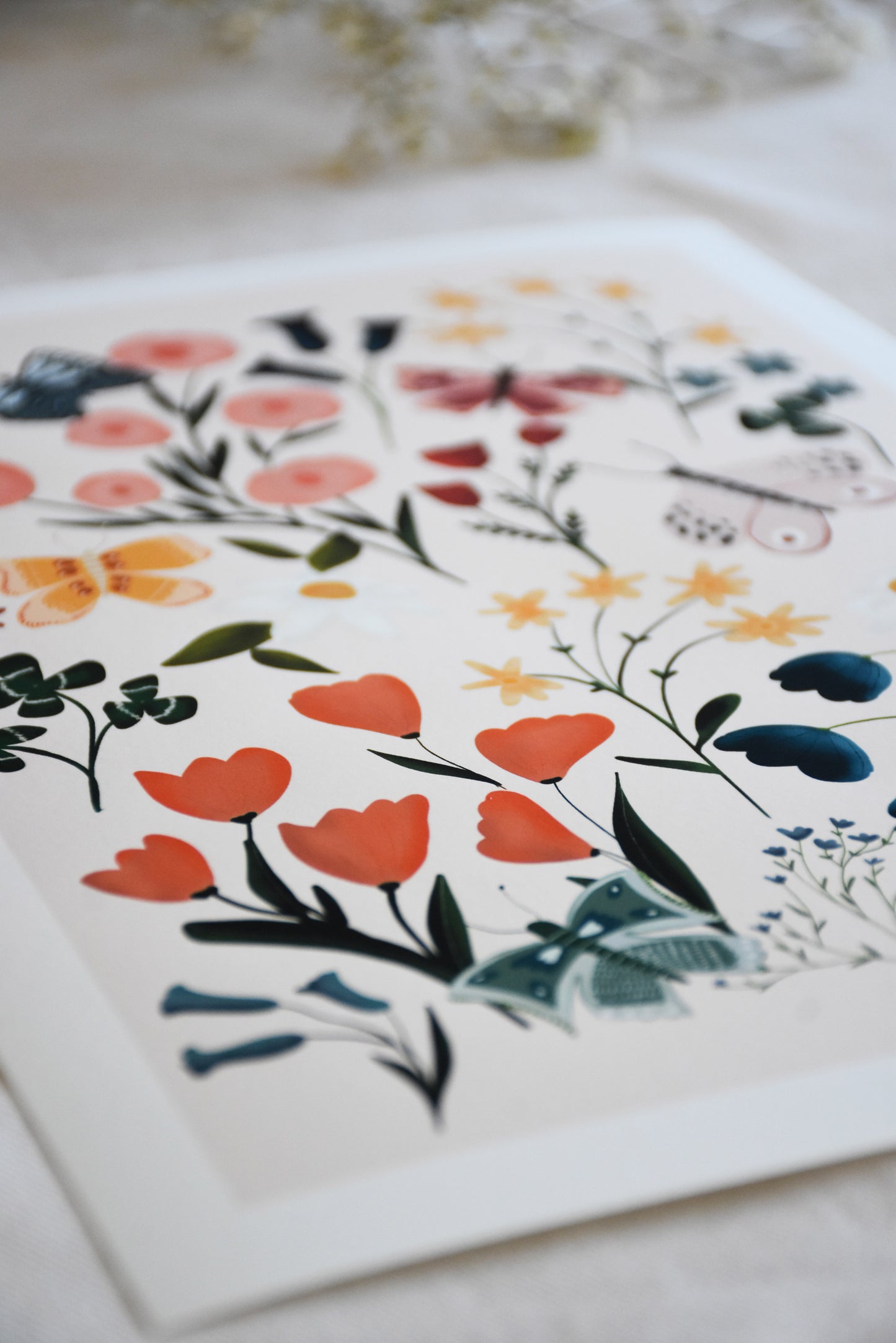 Butterflies and flowers print - listliving