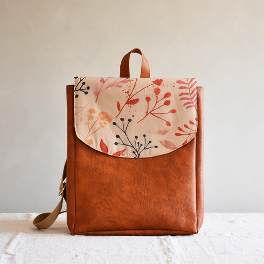 Backpack - Early bloom in terracotta - listliving