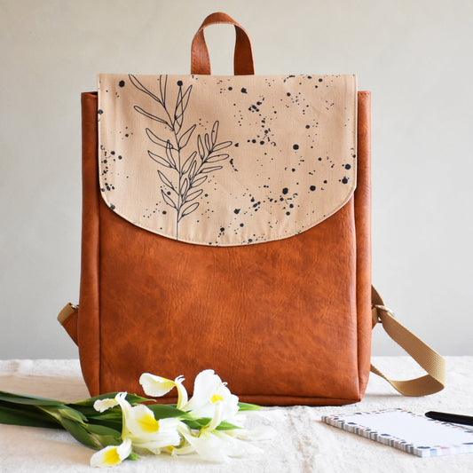Backpack - Botanical line and ink